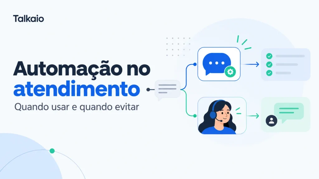Ilustração de uma conversa direcionada para automação por chatbot ou atendimento humano.